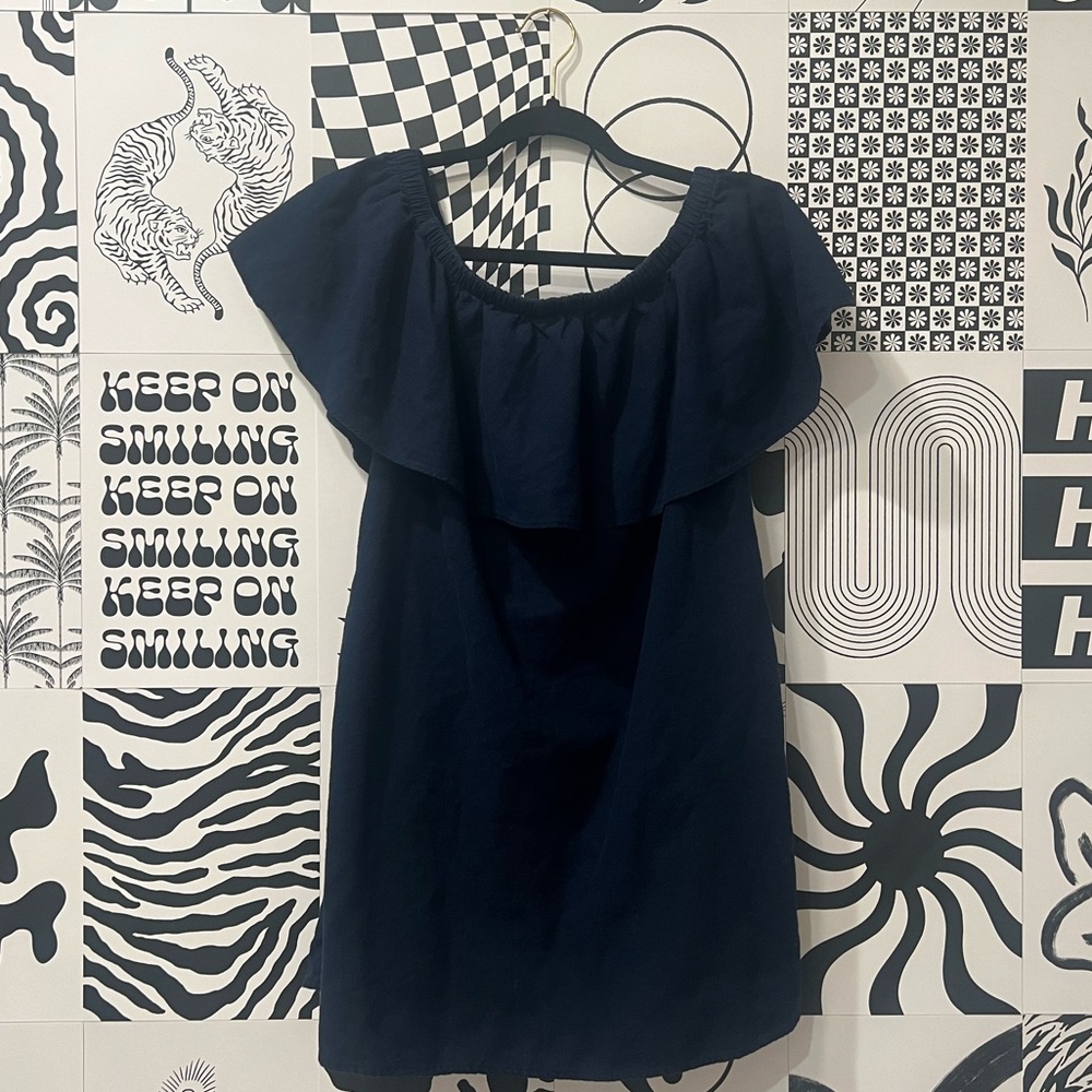 🫐Navy Blue Ruffle Dress🫐